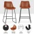 Artiss 4-Piece Brown Bar Stools Set - PU Leather, Metal Legs, 70cm Seat Height, Luxurious Design, Easy Assembly