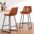 Artiss 4-Piece Brown Bar Stools Set - PU Leather, Metal Legs, 70cm Seat Height, Luxurious Design, Easy Assembly