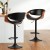 Artiss Bar Stools Set of 4, PU Leather, Adjustable Height, Black, 60-83cm, Contemporary Design with Armrest