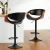 Artiss Bar Stools Set of 4, PU Leather, Adjustable Height, Black, 60-83cm, Contemporary Design with Armrest