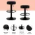 Artiss 4x Bar Stools Black PU Leather Padded Swivel Gas Lift Adjustable 59-81cm Chrome Base Modern Kitchen