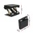 Artiss Adjustable Foot Rest Stool Under Desk with Massage Cushion Pad, Black, Metal Frame, 32x32x29cm, No Assembly