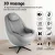 Livemor 3D Roli Electric Massage Chair Recliner, Zero Gravity, 133cm SL-Track, Heated Waist, Bluetooth, Grey PU Leather