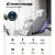 Livemor 4D Massage Chair Electric Recliner, Leather, Grey, 130cm SL-Track, Zero Gravity, Heated, Bluetooth Speaker