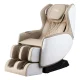 Livemor 3D OLIN Electric Massage Chair Recliner, White & Beige PU Leather, Full Body Scanning, Zero Gravity, Bluetooth