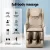 Livemor 3D OLIN Electric Massage Chair Recliner, White & Beige PU Leather, Full Body Scanning, Zero Gravity, Bluetooth