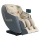 Livemor Massage Chair Electric Recliner, Leather, Grey - Full Body 3D Massager with Zero Gravity & Bluetooth Speaker