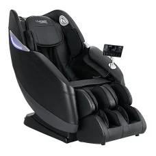 Livemor Massage Chair Electric Recliner, Leather, Black, Full-Body 3D Massager with Zero Gravity & Heated Therapy