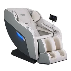 Livemor Brisa Electric Massage Chair, PU Leather, Grey, Zero-Gravity Recliner with Heat, AI Control, Full-Body Massager