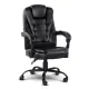 Artiss Massage Office Chair Black PU Leather Ergonomic Executive Computer Gaming Chair Reclining with Vibration Massage