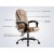Artiss Massage Office Chair Executive Brown PU Leather Ergonomic Recliner with Vibration, Adjustable Height, Espresso