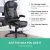 Artiss 8 Point Massage Office Chair Heated Recliner with Remote, PU Leather, Lumbar Support, Black, Adjustable Height