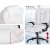 Artiss 8-Point Massage Office Chair Recliner with Heated PU Leather Seat, Remote Control & Adjustable Swivel - White