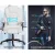 Artiss 8-Point Massage Office Chair Recliner with Heated PU Leather Seat, Remote Control & Adjustable Swivel - White