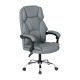 Artiss High Back Massage Office Chair - PU Leather, 5 Modes, 8-Point Vibration, Reclines 90-135°, Grey, 120kg Capacity