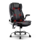 Artiss 8-Point Massage Office Chair in Black PU Leather with Remote Control, Lumbar Support, and Adjustable Height