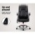 Artiss 8-Point Massage Office Chair in Black PU Leather with Remote Control, Lumbar Support, and Adjustable Height