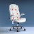 Artiss 8-Point Massage Office Chair, PU Leather, White - High Back, Adjustable, Vibrating, Ergonomic, 120kg Capacity