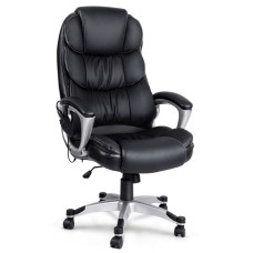 Artiss 8 Point Massage Office Chair Heated PU Leather Black, Reclining, Remote Control, Lumbar Support, 150kg Capacity Artiss 8 Point Massage Office Chair Heated PU Leather Black, Reclining, Remote Control, Lumbar Support, 150kg Capacity