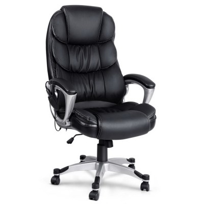 Artiss 8 Point Massage Office Chair Heated PU Leather Black, Reclining, Remote Control, Lumbar Support, 150kg Capacity Artiss 8 Point Massage Office Chair Heated PU Leather Black, Reclining, Remote Control, Lumbar Support, 150kg Capacity