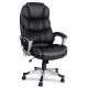 Artiss 8 Point Massage Office Chair Heated PU Leather Black, Reclining, Remote Control, Lumbar Support, 150kg Capacity