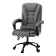 Artiss 2-Point Massage Office Chair, Black Fabric, Adjustable Comfort with Lumbar Support and Recline Features