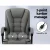 Artiss 2-Point Massage Office Chair, Black Fabric, Adjustable Comfort with Lumbar Support and Recline Features