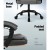 Artiss 2-Point Massage Office Chair, Black Fabric, Adjustable Comfort with Lumbar Support and Recline Features