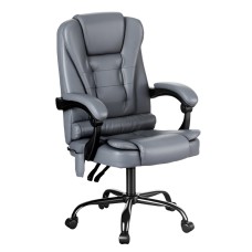 Artiss Executive Office Chair 4-Point Massage Recliner Ergonomic PU Leather, Adjustable Height, 135° Recline, Grey Artiss Executive Office Chair 4-Point Massage Recliner Ergonomic PU Leather, Adjustable Height, 135° Recline, Grey