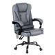 Artiss Executive Office Chair 4-Point Massage Recliner Ergonomic PU Leather, Adjustable Height, 135° Recline, Grey