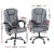 Artiss Executive Office Chair 4-Point Massage Recliner Ergonomic PU Leather, Adjustable Height, 135° Recline, Grey