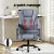 Artiss Executive Office Chair 4-Point Massage Recliner Ergonomic PU Leather, Adjustable Height, 135° Recline, Grey