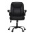 Artiss 2 Point Massage Office Chair - Black PU Leather, Mid Back, Adjustable, 360° Swivel, Lumbar Support