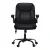 Artiss 2 Point Massage Office Chair - Black PU Leather, Mid Back, Adjustable, 360° Swivel, Lumbar Support