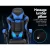 Artiss Ergonomic Massage Gaming Office Chair with Footrest, 2-Point Vibration, Recline & Adjustable Headrest