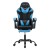 Artiss Cyan Blue 2-Point Massage Gaming Office Chair with Footrest, PVC Leather, Recline & Adjustable Headrest