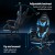 Artiss Cyan Blue 2-Point Massage Gaming Office Chair with Footrest, PVC Leather, Recline & Adjustable Headrest