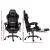 Artiss 2-Point Massage Gaming Chair with Footrest - Ergonomic Black Office Chair, Recline & 360° Swivel