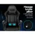 Artiss 2-Point Massage Gaming Chair with Footrest - Ergonomic Black Office Chair, Recline & 360° Swivel