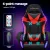 Artiss 6-Point Massage Gaming Office Chair - PU Leather, LED Lights, Recline, Footrest, 360° Swivel, Red, 150kg Capacity