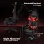 Artiss 6-Point Massage Gaming Office Chair - PU Leather, LED Lights, Recline, Footrest, 360° Swivel, Red, 150kg Capacity
