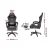 Artiss 6-Point Massage Gaming Office Chair, Black PU Leather, LED Lights, Retractable Footrest, Ergonomic Design