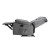 Artiss Electric Massage Recliner Chair Velvet Lounge Sofa with Heating, 8-Point Massage, Grey, 150kg Capacity