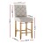 Artiss Bar Stools Set of 4, Linen Upholstered, Beige, 103cm High, Tufted Design, Elegant Kitchen Seating