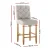 Artiss Bar Stools Set of 4, Linen Upholstered, Beige, 103cm High, Tufted Design, Elegant Kitchen Seating