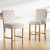 Artiss Bar Stools Set of 4, Linen Upholstered, Beige, 103cm High, Tufted Design, Elegant Kitchen Seating