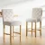 Artiss Bar Stools Set of 4, Linen Upholstered, Beige, 103cm High, Tufted Design, Elegant Kitchen Seating