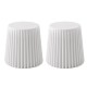 ArtissIn Artiss 2x Cupcake Bar Stools, Polypropylene, White, 40x31x43.5cm, Versatile Indoor Outdoor Seating Solution