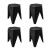Artiss Puzzle Stool Set, Polypropylene, 36x32x45cm, Black, Stackable Bar Stools, Versatile Indoor/Outdoor Use