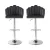 Artiss Velvet Bar Stools X2 - Adjustable, Ergonomic, 120kg Capacity, Grey, 86-108cm, Gaslift, Anti-Slip, Easy Assembly